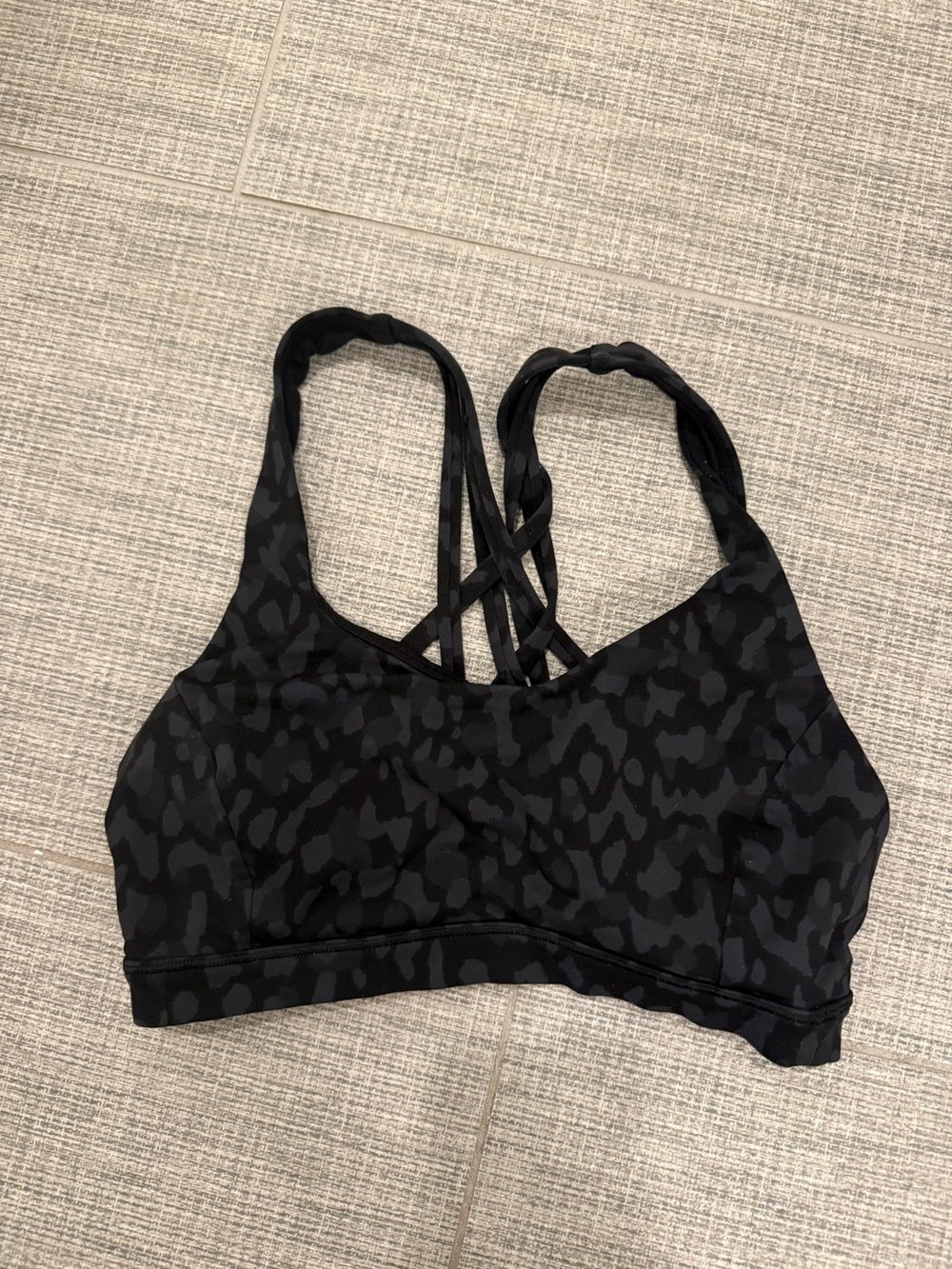 Lululemon Leopard-Print Strappy Sports Bra